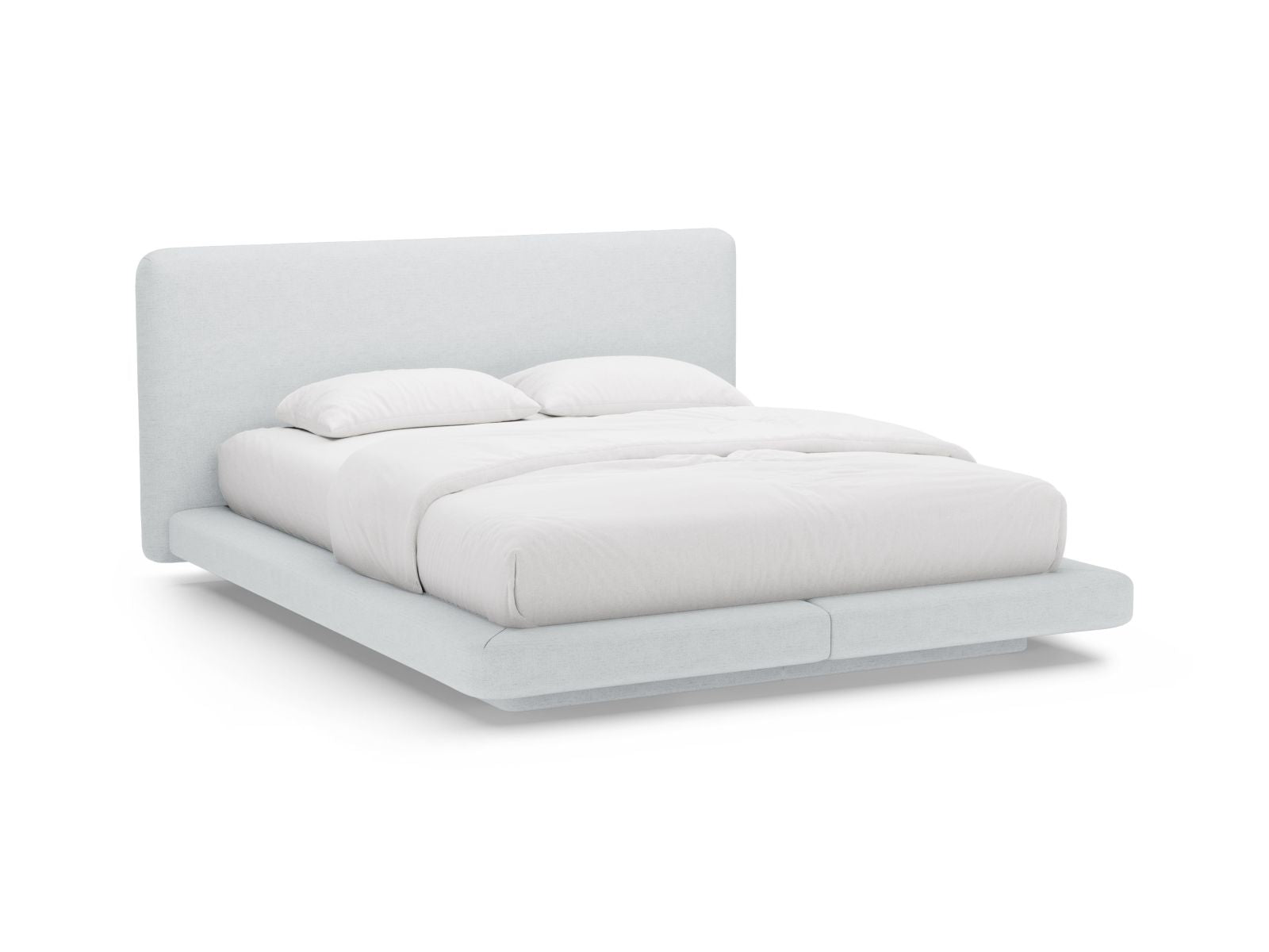 Linea Bett mit Kopfteil 160cm in Light Grey-Moly präsentiert im Onlineshop von KAQTU Design AG. Bett ist von Micadoni