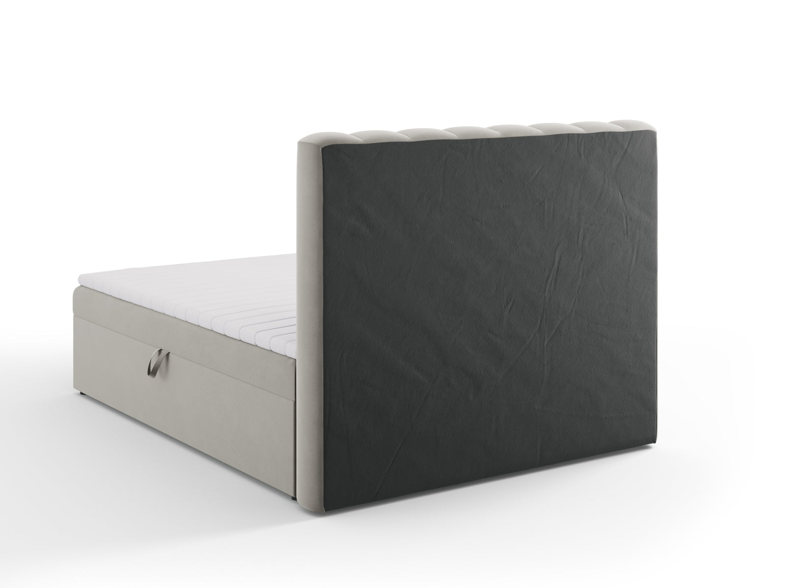 Entdecken Sie das Kelp Boxspring Bett Set von Micadoni: stilvolles Kopfteil, stabile Boxspring und hochwertige Matratze mit Topper für erholsamen Schlaf.