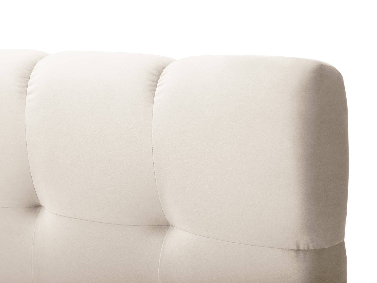 Elegantes Mamaia Boxspringbett-Set in sanften Tönen, bestehend aus Kopfteil, Boxspringmatratze und Topper für erholsame Nächte.
