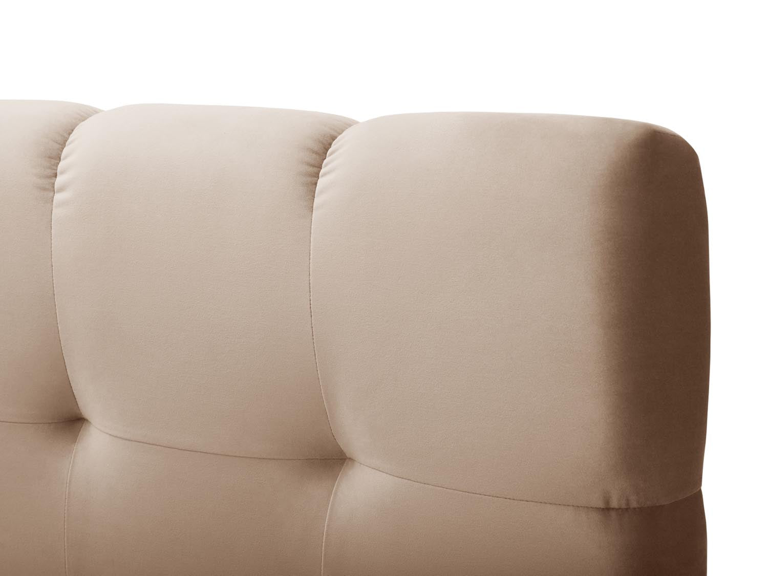 Elegantes Mamaia Boxspringbett-Set in dezenten Farben, bestehend aus Kopfteil, Boxspringmatratze und Topper für erholsame Nächte.