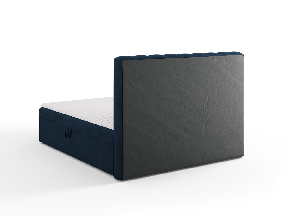 Kelp Boxspringbett Set 180cm: Headboard + Box Springs/Matratze + Matratze Topper in Royal Blue-Moly präsentiert im Onlineshop von KAQTU Design AG. Bett ist von Micadoni