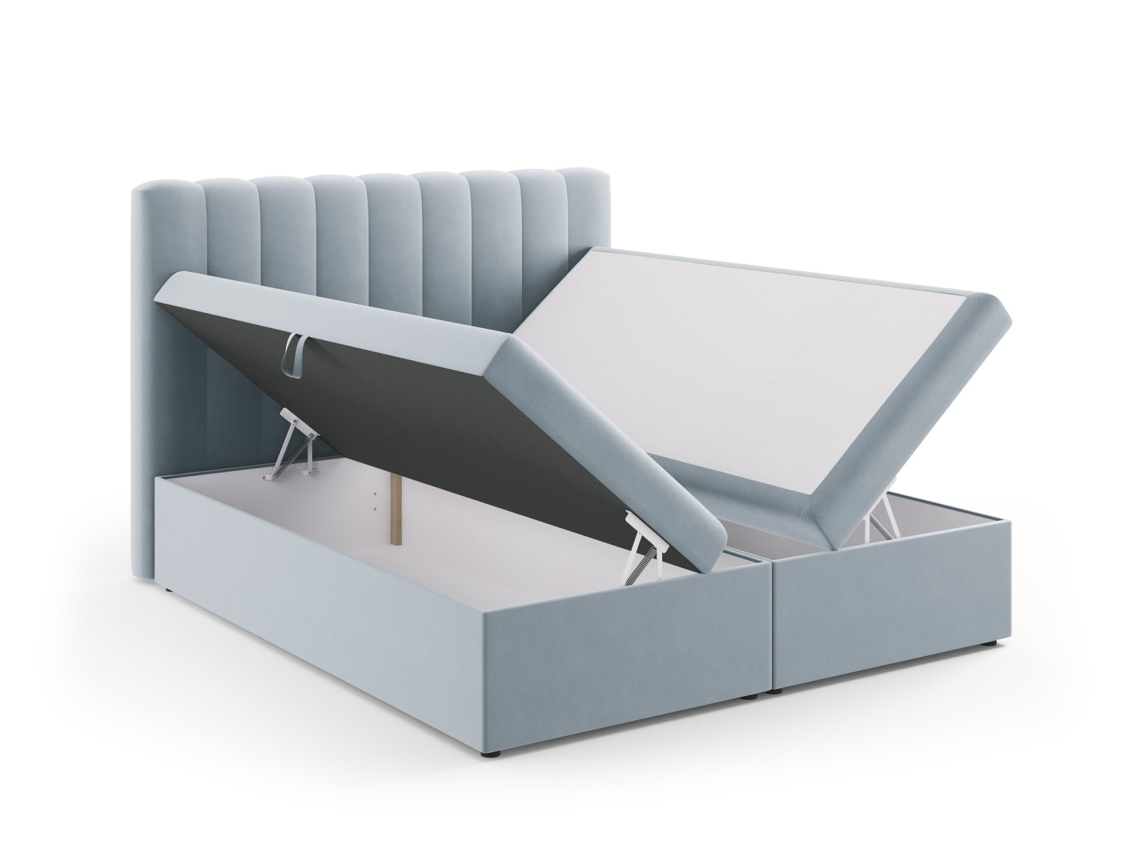 Erleben Sie ultimativen Schlafkomfort mit dem Kelp Boxspring Bett Set von Micadoni: elegantes Kopfteil, robuste Boxspring und luxuriöse Matratze mit Topper.