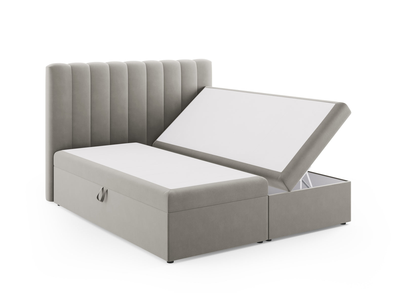 Erleben Sie ultimativen Schlafkomfort mit dem Kelp Boxspring Bett Set von Micadoni: elegantes Kopfteil, robuste Boxspring und luxuriöse Matratze mit Topper.