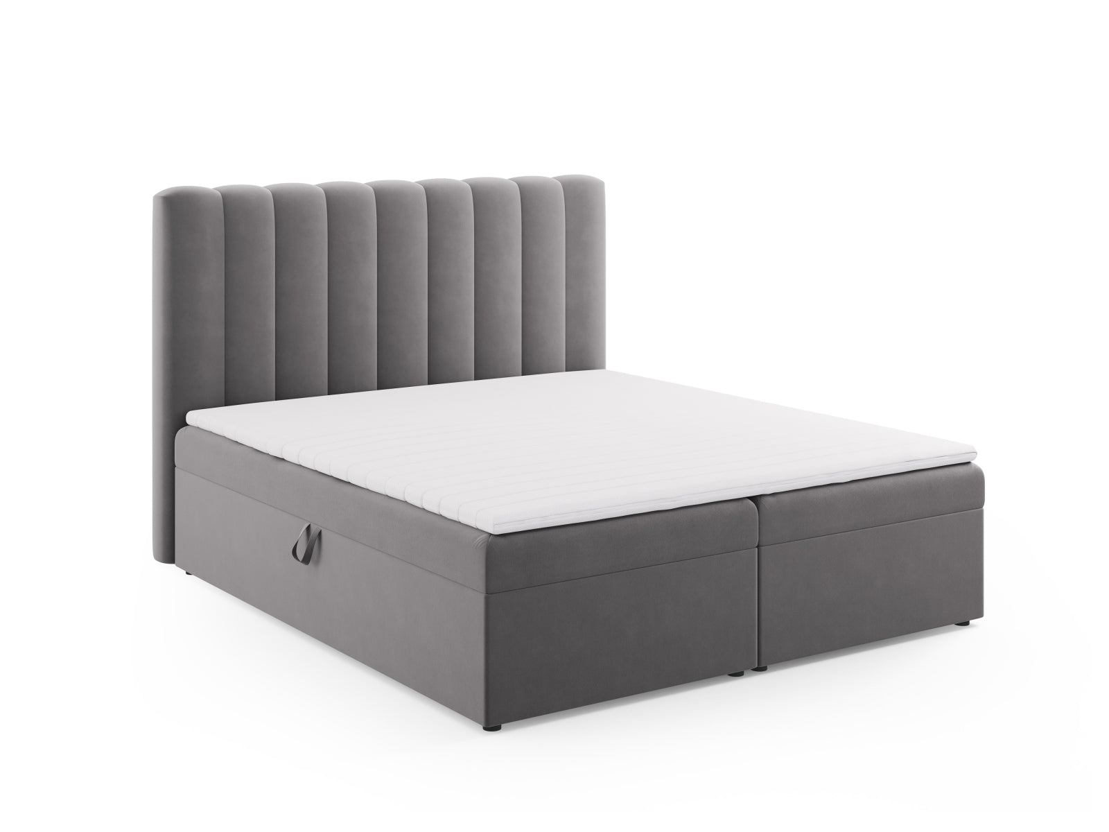 Erleben Sie ultimativen Schlafkomfort mit dem Kelp Boxspring Bett Set von Micadoni: elegantes Kopfteil, robuste Boxspring und luxuriöse Matratze mit Topper.