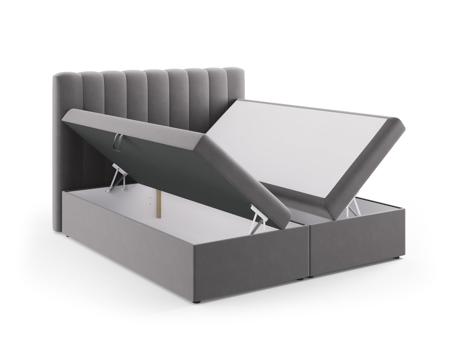 Erleben Sie ultimativen Schlafkomfort mit dem Kelp Boxspring Bett Set von Micadoni: elegantes Kopfteil, robuste Boxspring und luxuriöse Matratze mit Topper.