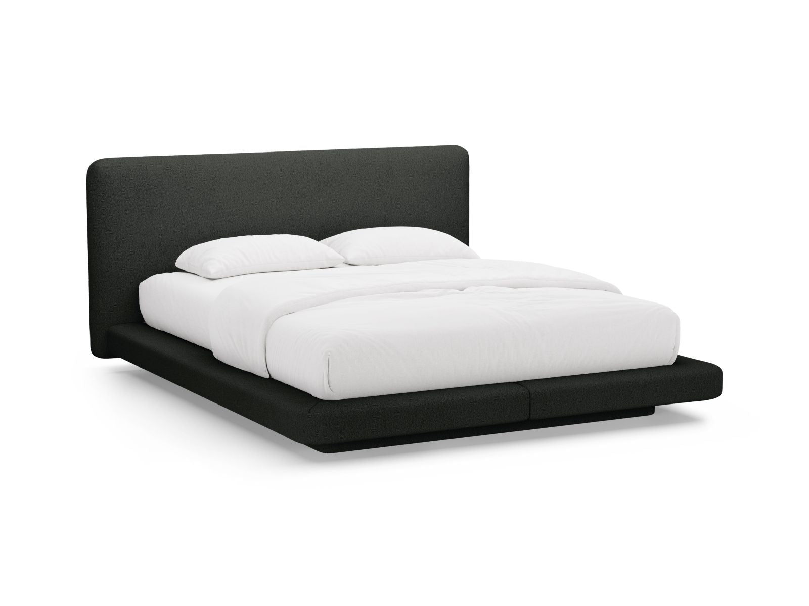 Linea Bett mit Kopfteil 200cm in Black-Baloo präsentiert im Onlineshop von KAQTU Design AG. Bett ist von Micadoni