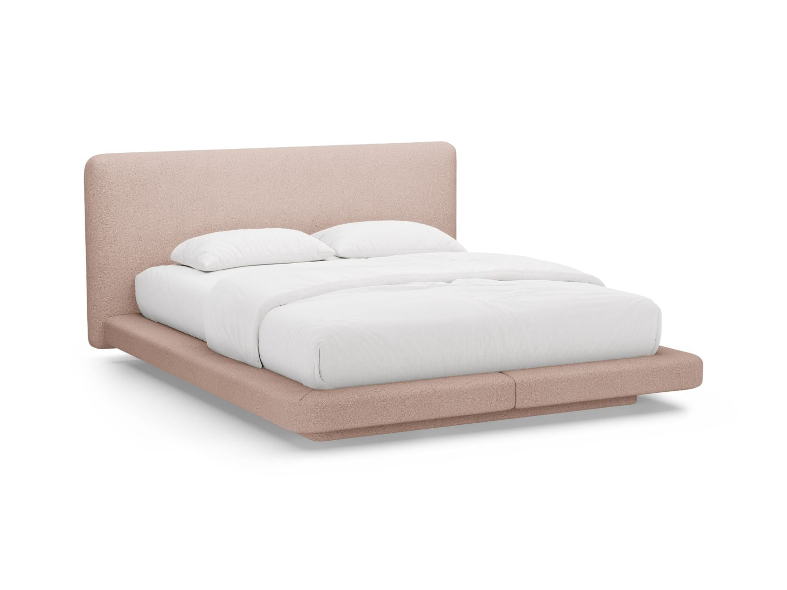 Linea Bett mit Kopfteil 200cm in Powder Pink-Baloo präsentiert im Onlineshop von KAQTU Design AG. Bett ist von Micadoni