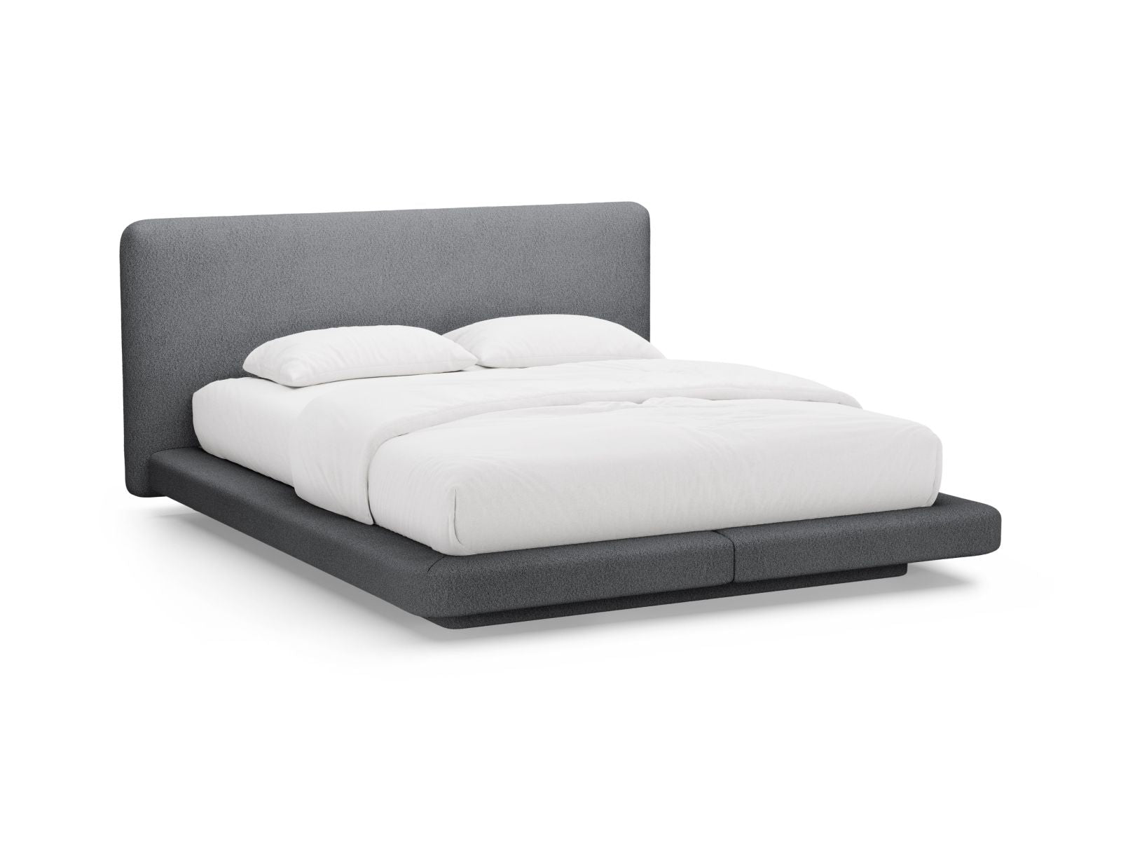 Linea Bett mit Kopfteil 200cm in Dark Grey-Baloo präsentiert im Onlineshop von KAQTU Design AG. Bett ist von Micadoni