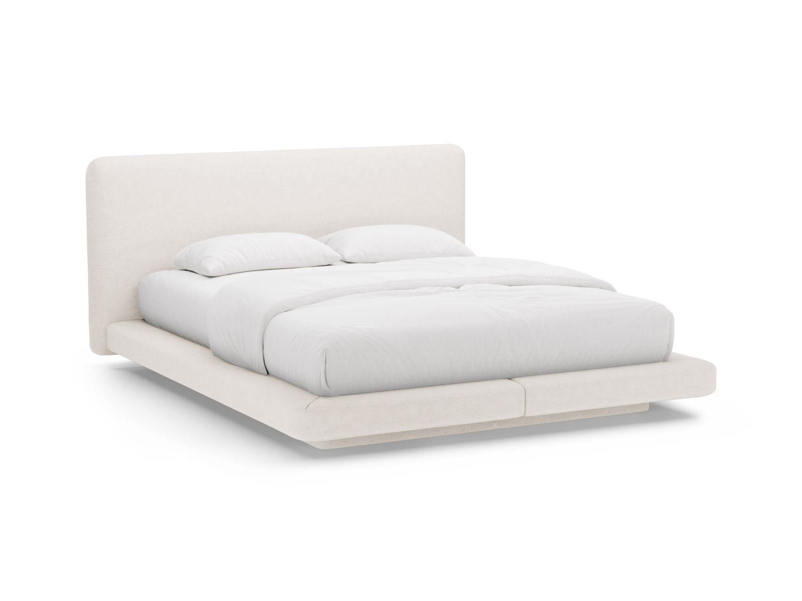 Linea Bett mit Kopfteil 200cm in Light Beige-Moly präsentiert im Onlineshop von KAQTU Design AG. Bett ist von Micadoni