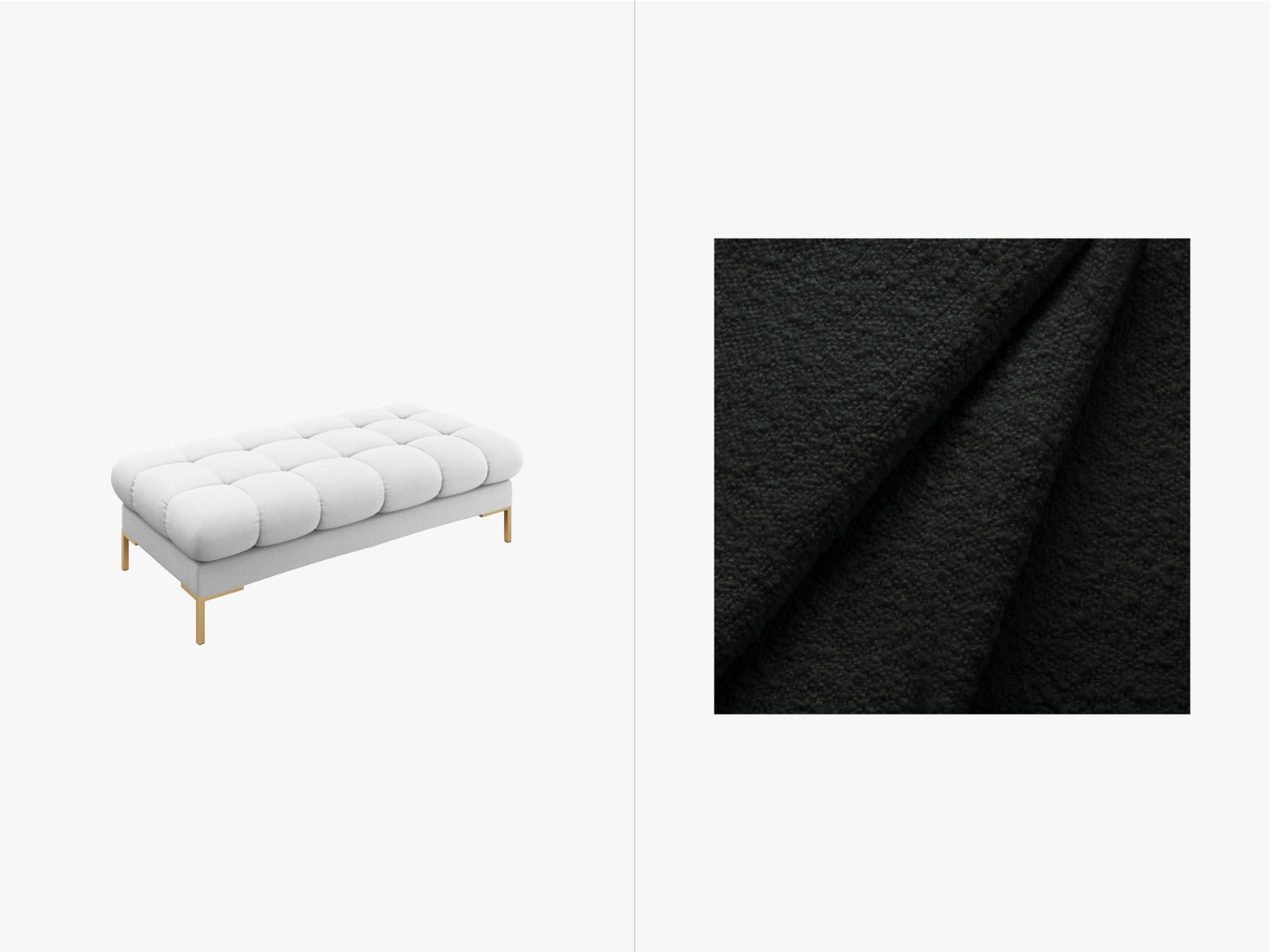 Mamaia Bank 2 Sitzer in Black/Gold präsentiert im Onlineshop von KAQTU Design AG. Sitzbank ist von Micadoni