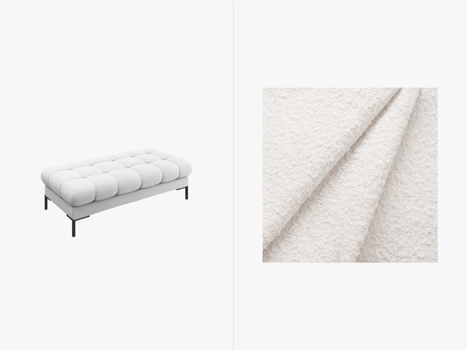 Mamaia Bank 2 Sitzer in White/Schwarz-Baloo präsentiert im Onlineshop von KAQTU Design AG. Sitzbank ist von Micadoni
