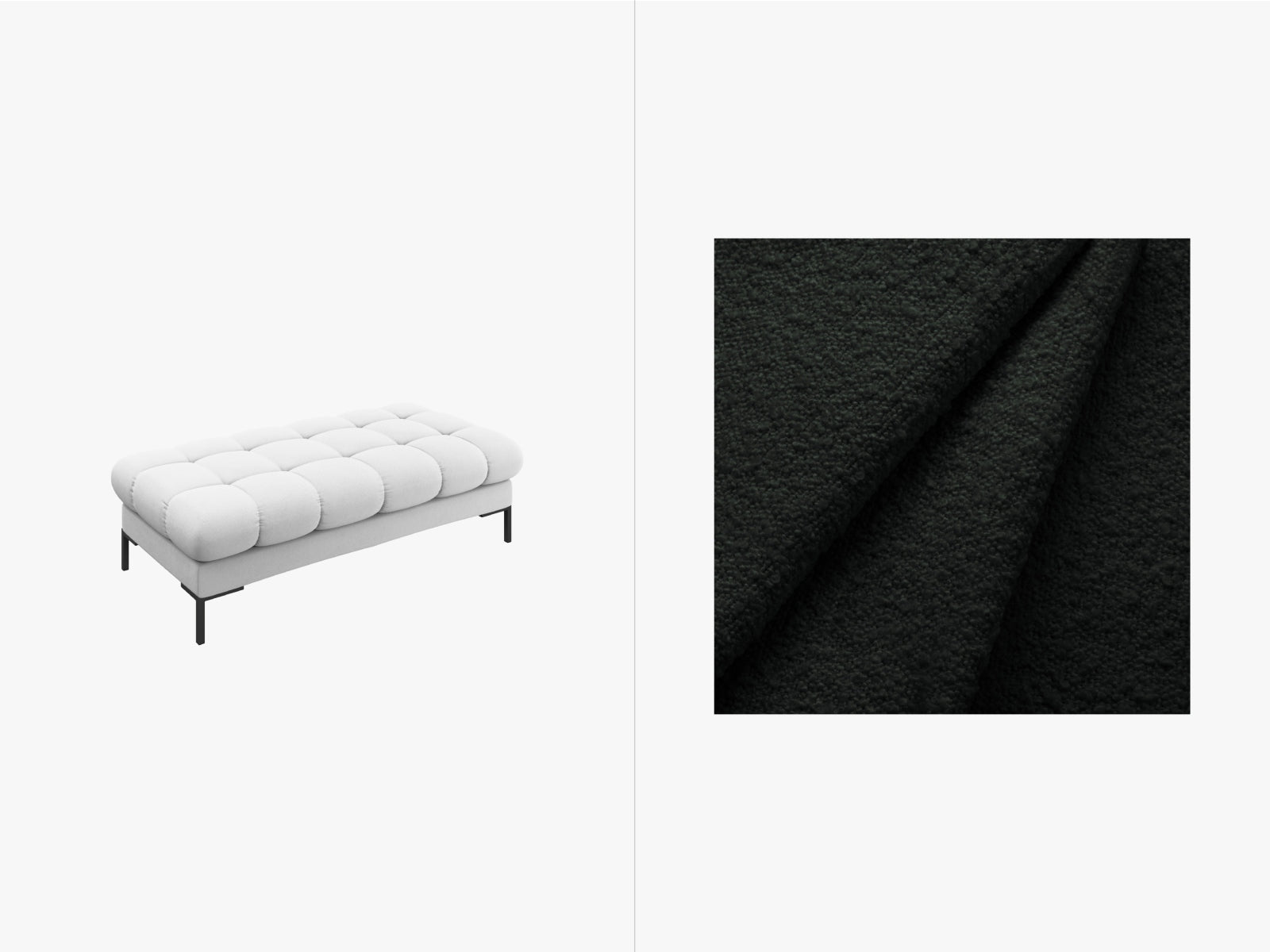 Mamaia Bank 2 Sitzer in Black/Schwarz präsentiert im Onlineshop von KAQTU Design AG. Sitzbank ist von Micadoni