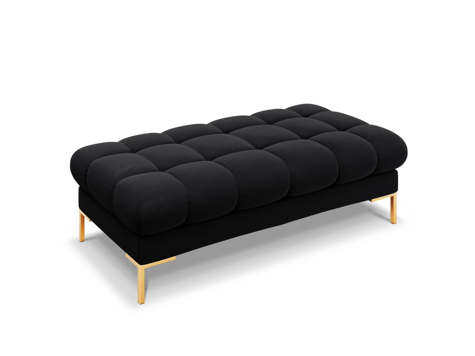 Mamaia Velour Bank 2 Sitzer in Black/Gold präsentiert im Onlineshop von KAQTU Design AG. Sitzbank ist von Micadoni