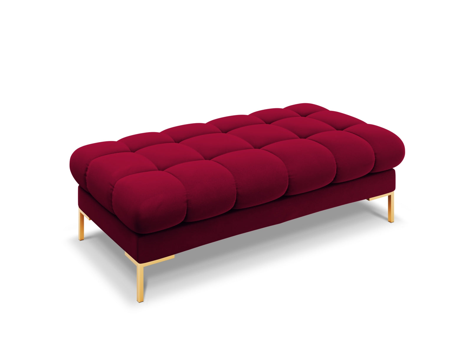 Mamaia Velour Bank 2 Sitzer in Red/Gold präsentiert im Onlineshop von KAQTU Design AG. Sitzbank ist von Micadoni