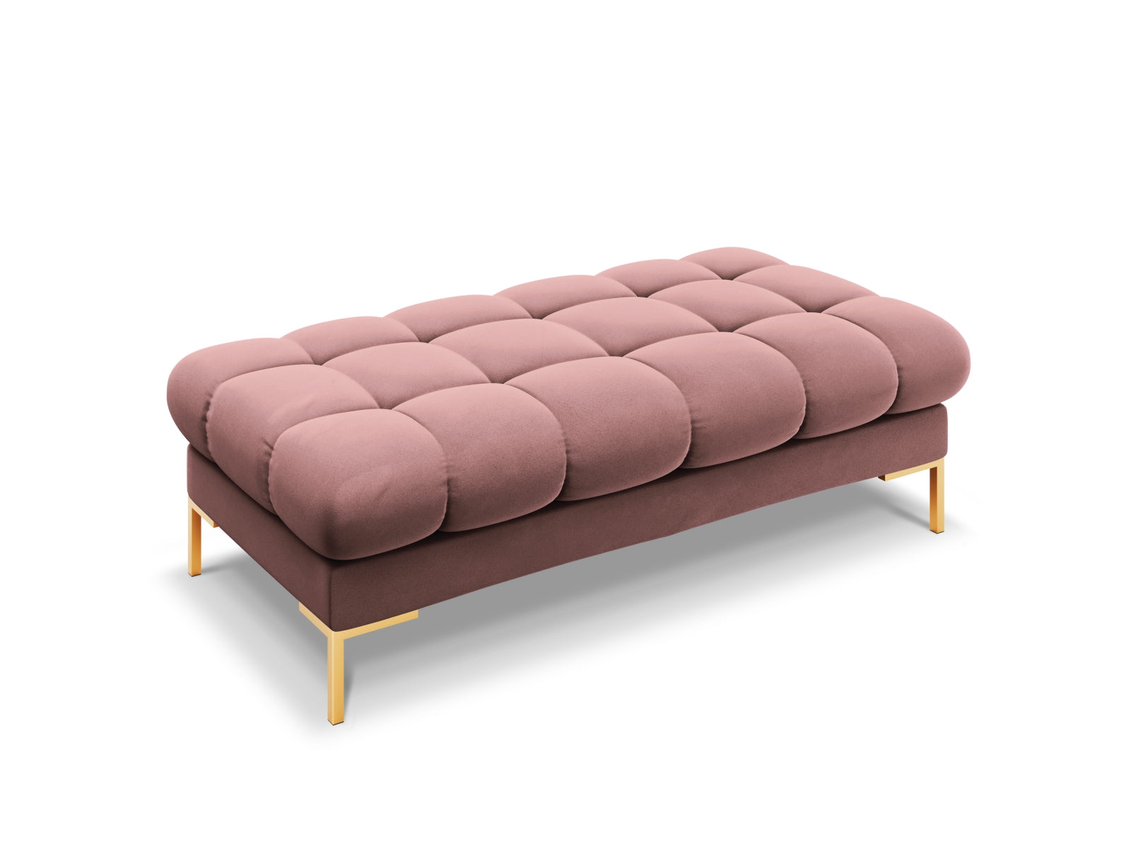 Mamaia Velour Bank 2 Sitzer in Pink/Gold präsentiert im Onlineshop von KAQTU Design AG. Sitzbank ist von Micadoni