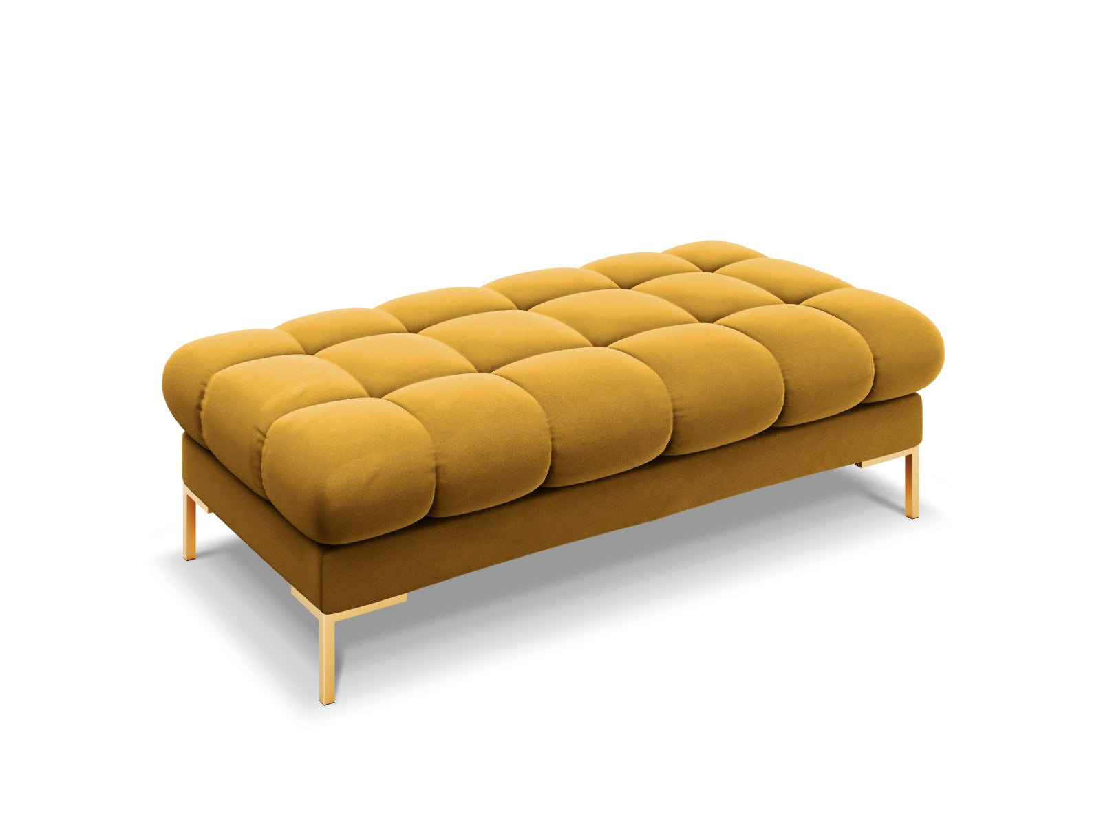 Mamaia Velour Bank 2 Sitzer in Yellow/Gold präsentiert im Onlineshop von KAQTU Design AG. Sitzbank ist von Micadoni
