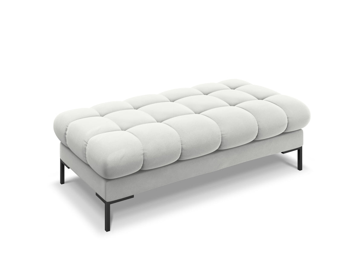 Mamaia Velour Bank 2 Sitzer in Silver/Schwarz-Bluvel präsentiert im Onlineshop von KAQTU Design AG. Sitzbank ist von Micadoni