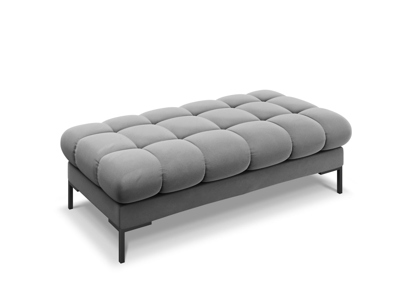 Mamaia Velour Bank 2 Sitzer in Light Grey/Schwarz-Bluvel präsentiert im Onlineshop von KAQTU Design AG. Sitzbank ist von Micadoni