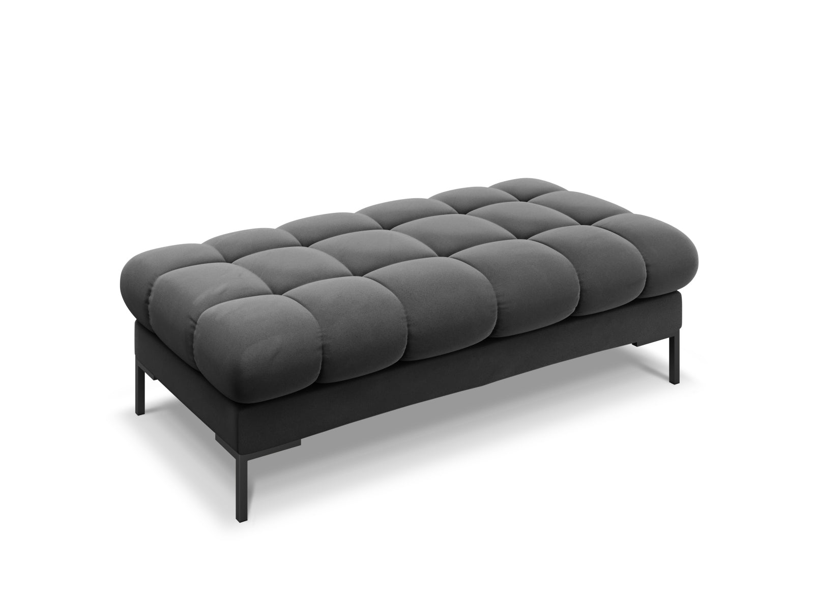 Mamaia Velour Bank 2 Sitzer in Dark Grey/Schwarz-Bluvel präsentiert im Onlineshop von KAQTU Design AG. Sitzbank ist von Micadoni