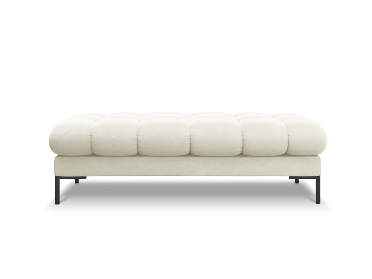 Mamaia Velour Bank 2 Sitzer in Light Beige/Schwarz-Bluvel präsentiert im Onlineshop von KAQTU Design AG. Sitzbank ist von Micadoni