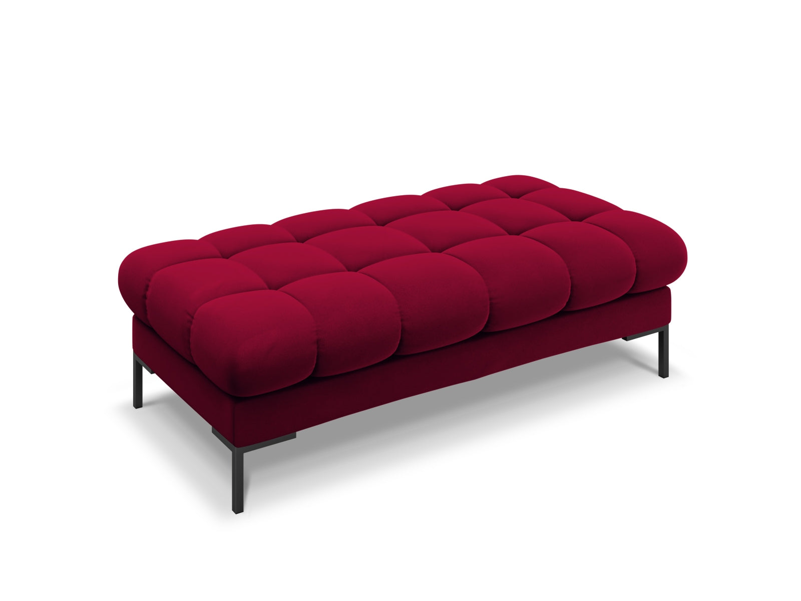Mamaia Velour Bank 2 Sitzer in Red/Schwarz-Bluvel präsentiert im Onlineshop von KAQTU Design AG. Sitzbank ist von Micadoni