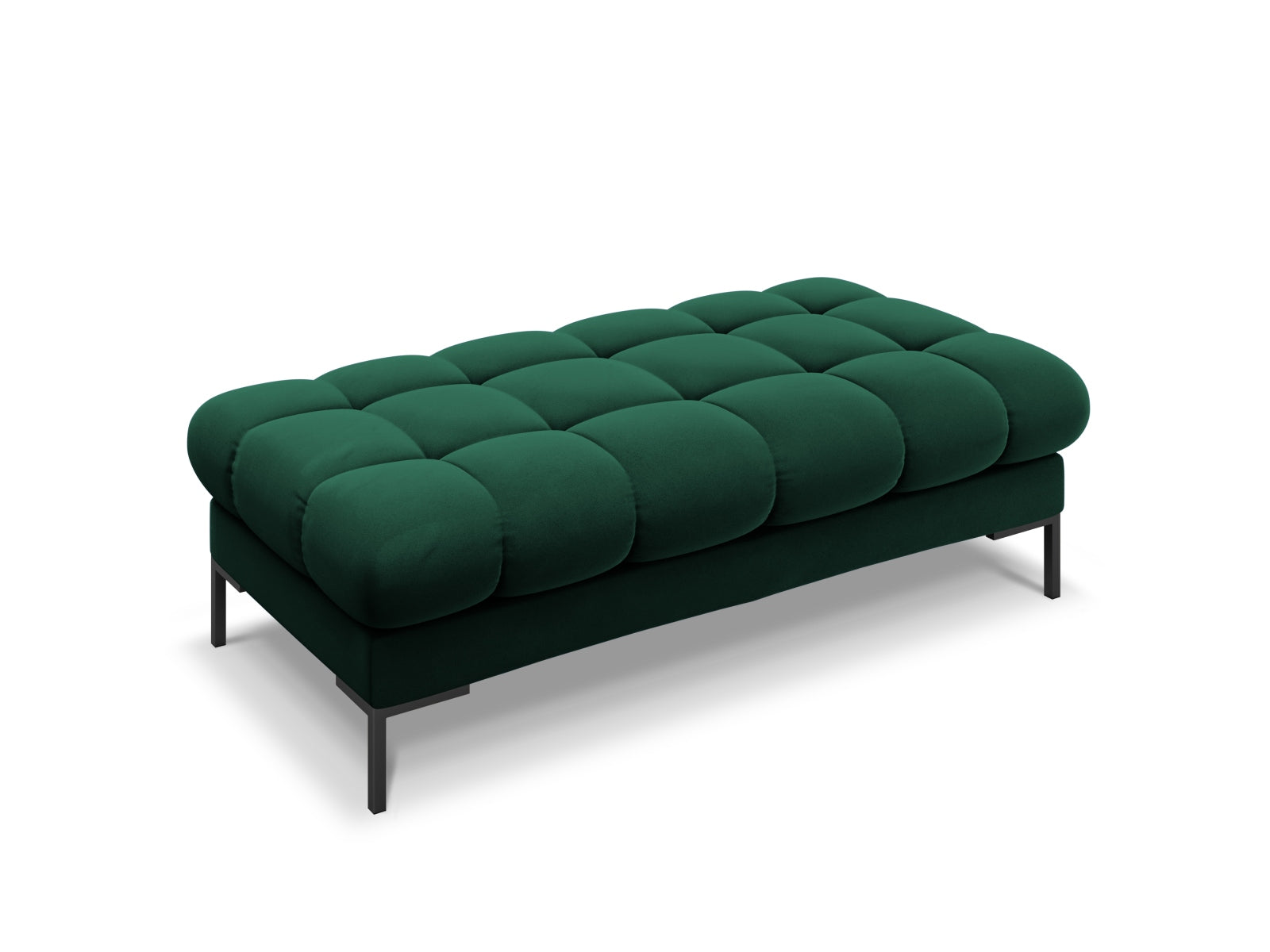 Mamaia Velour Bank 2 Sitzer in Bottle Green/Schwarz-Bluvel präsentiert im Onlineshop von KAQTU Design AG. Sitzbank ist von Micadoni