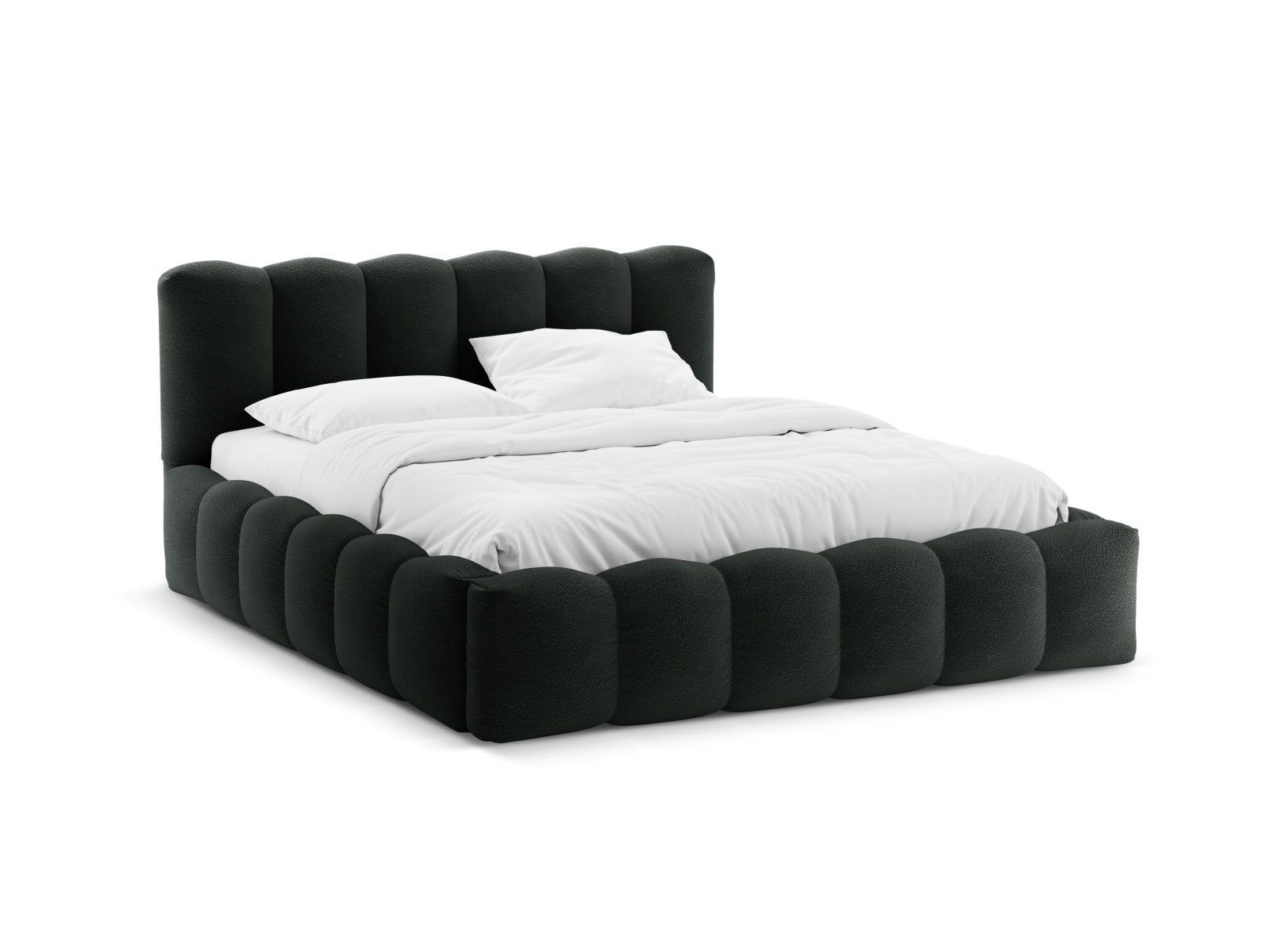 Lupine Bett mit Stauraum und Headboard 140cm in Black-Baloo präsentiert im Onlineshop von KAQTU Design AG. Bett ist von Micadoni