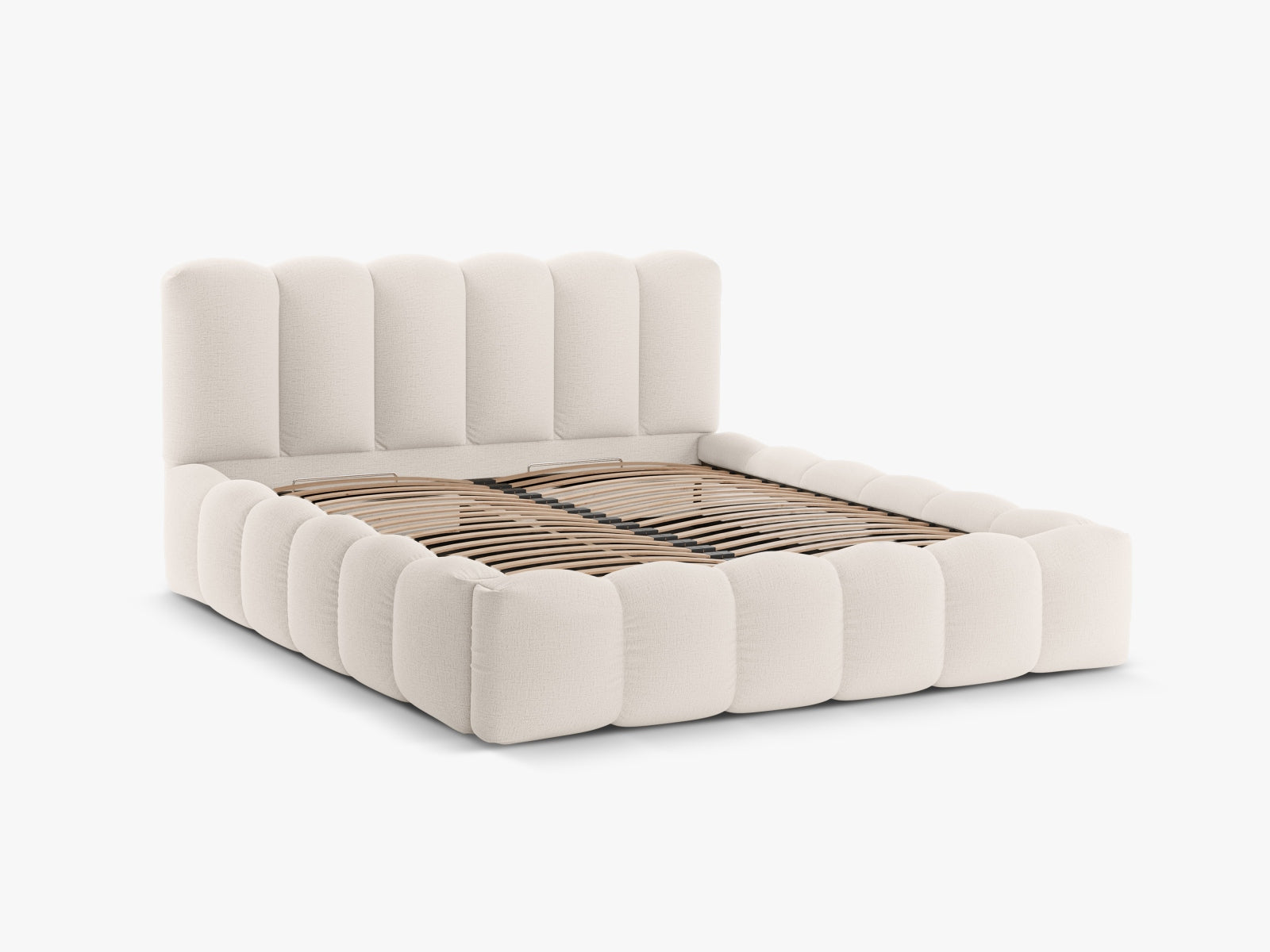 Erleben Sie das Lupine Bett von Micadoni: Elegantes Design, praktischer Stauraum und ein komfortables Headboard für erholsame Nächte!