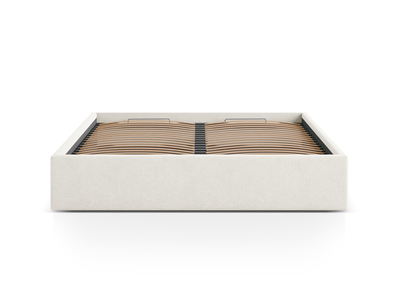 Susan Bett mit Stauraum in Light Beige präsentiert im Onlineshop von KAQTU Design AG. Bett ist von Micadoni