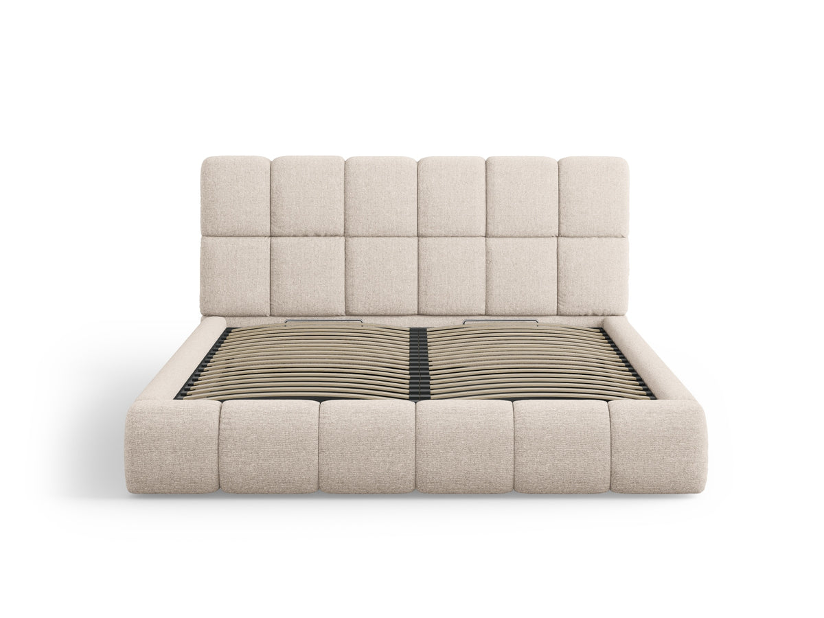 Bellis Bett mit Stauraum und Headboard 140cm in Beige-Haga präsentiert im Onlineshop von KAQTU Design AG. Bett ist von Micadoni