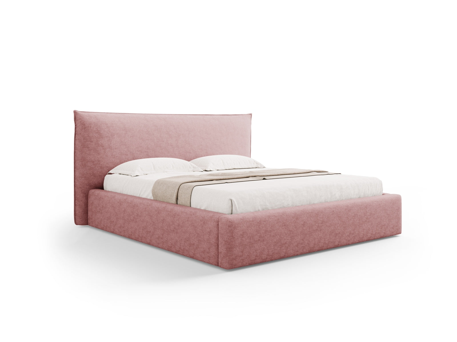 Kaelle Bett mit Stauraum und Headboard 180cm in Pink präsentiert im Onlineshop von KAQTU Design AG. Bett ist von Micadoni