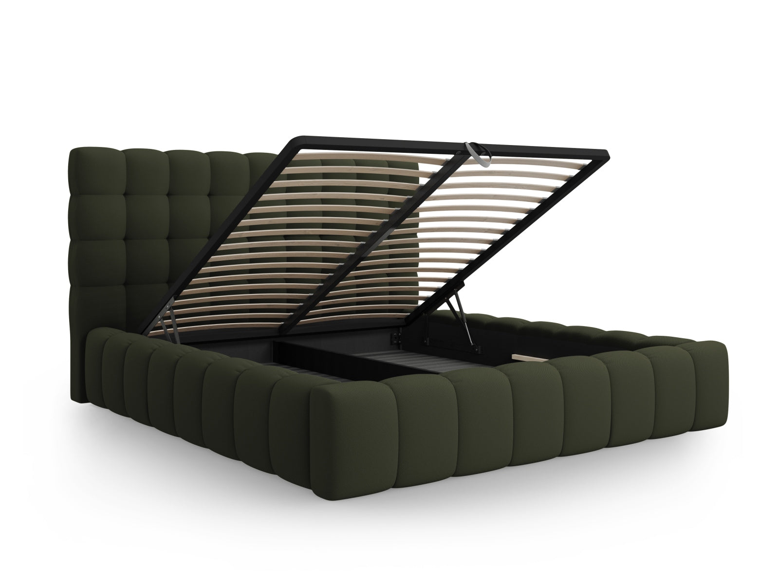 Erleben Sie das Mamaia Bett von Micadoni: Elegantes Design, cleverer Stauraum und ein komfortables Headboard für erholsame Nächte!