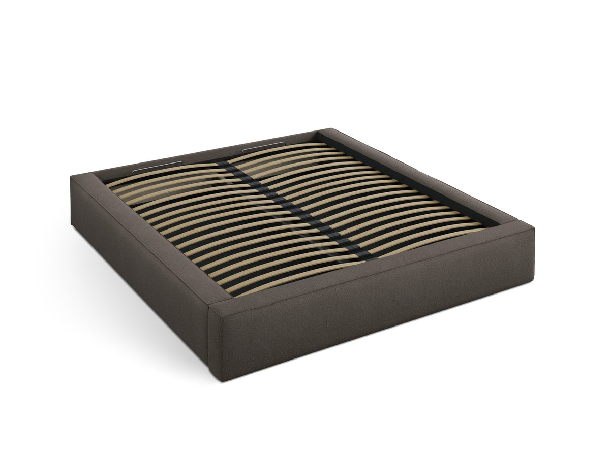 Susan Bett mit Stauraum 140cm in Grey Brown-LEGEND präsentiert im Onlineshop von KAQTU Design AG. Bett ist von Micadoni