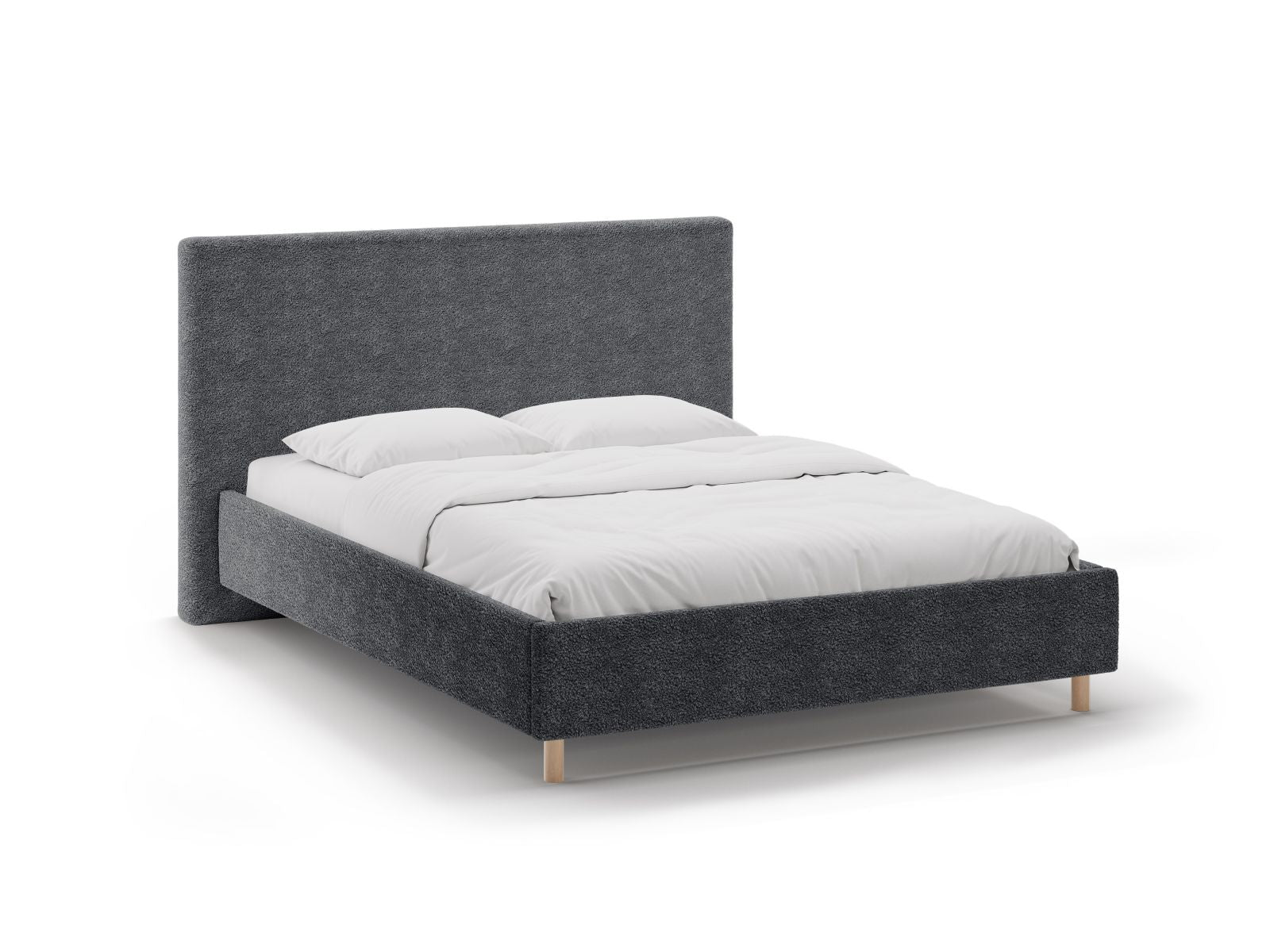 Eloise Bett mit Stauraum mit Kopfteil 140cm in Dark Grey-Rolf präsentiert im Onlineshop von KAQTU Design AG. Bett ist von Micadoni