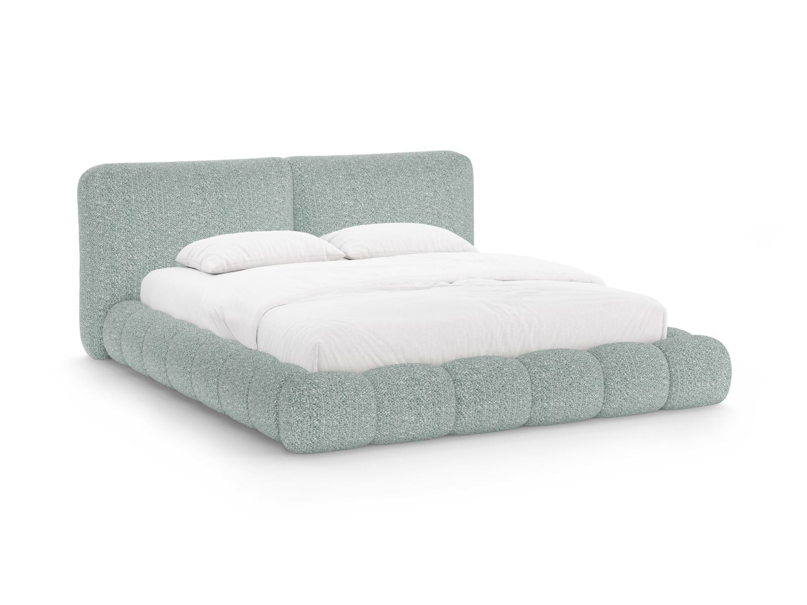 Solange Bett mit Stauraum mit Kopfteil 140cm in Muted Blue-SILENCIO präsentiert im Onlineshop von KAQTU Design AG. Bett ist von Micadoni