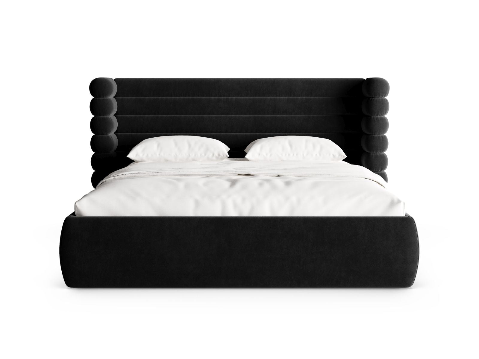 Elegantes Mount Bett mit praktischem Stauraum und stilvollem Kopfteil in 140 cm Breite, ideal für moderne Schlafzimmer.