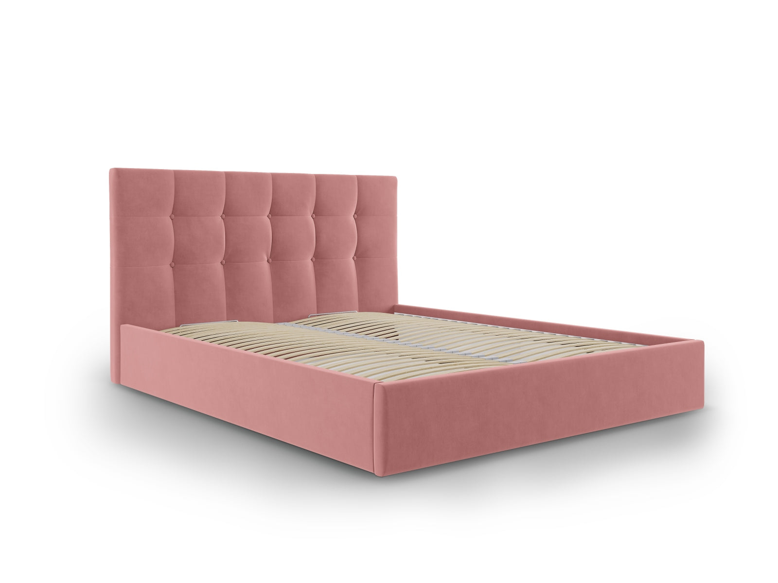 Entdecken Sie das stilvolle Phaedra Velour Bett von Micadoni – ideal für Ihr modernes Schlafzimmer, mit praktischem Stauraum und gemütlichem Kopfteil.