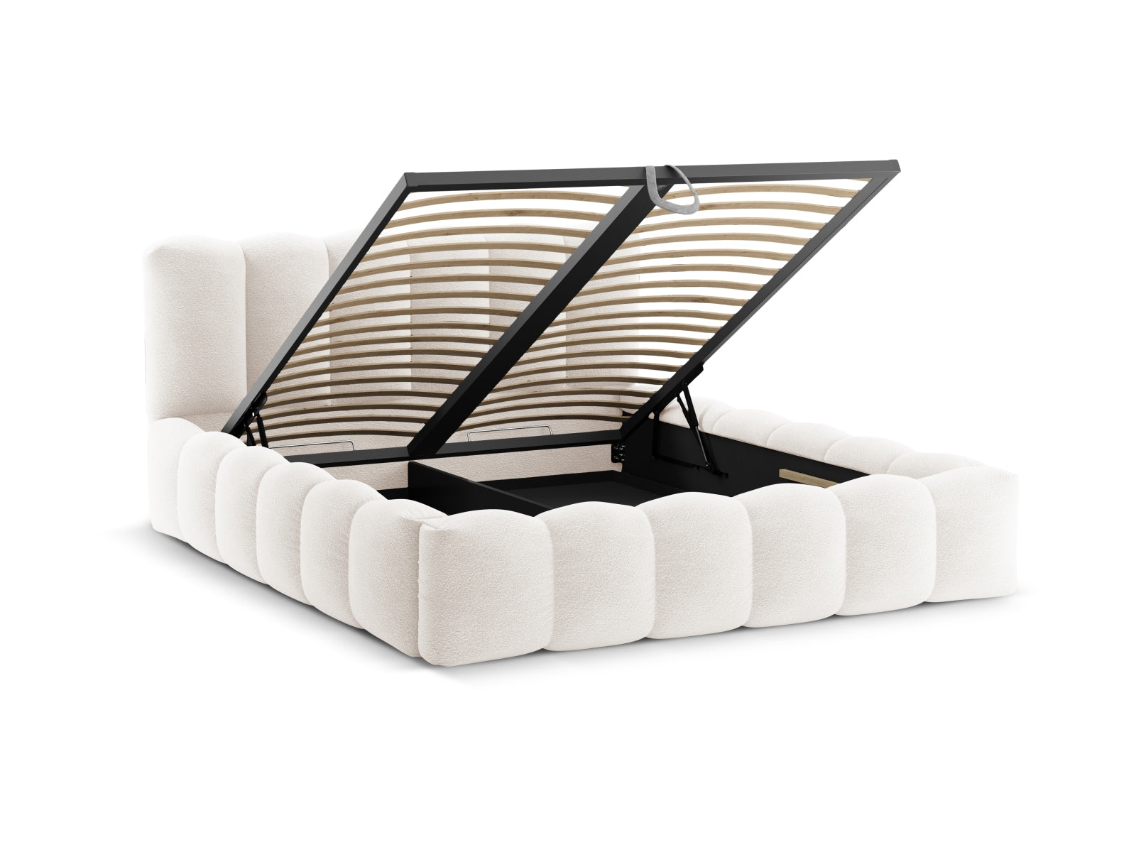 Entdecken Sie das Lupine Bett von Micadoni: stilvolles Design, cleverer Stauraum und ein gemütliches Headboard für entspannte Nächte!