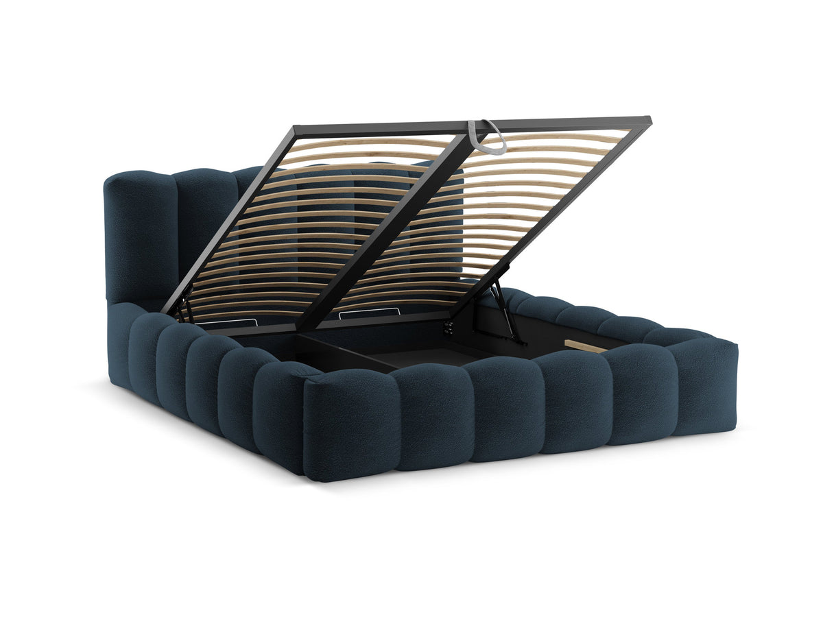 Lupine Bett mit Stauraum und Headboard 160cm in Dark Blue-Baloo präsentiert im Onlineshop von KAQTU Design AG. Bett ist von Micadoni