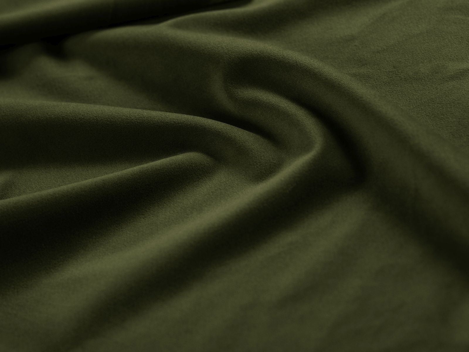 Elegantes Eloise Bett in Army Green-Magic Velvet, bietet cleveren Stauraum und ein modernes Kopfteil für stilvolle Schlafzimmergestaltung.