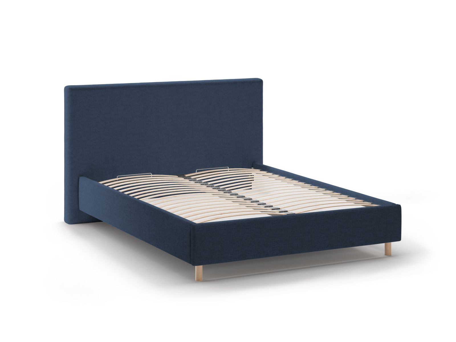 Elegantes Eloise Bett in Royal Blue, ausgestattet mit praktischem Stauraum und einem geschmackvollen Kopfteil für moderne Schlafzimmer.