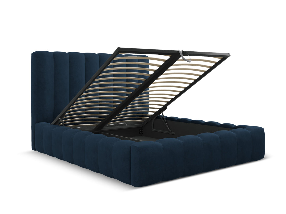 Kelp Bett mit Stauraum und Headboard 160cm in Royal Blue-Moly präsentiert im Onlineshop von KAQTU Design AG. Bett ist von Micadoni