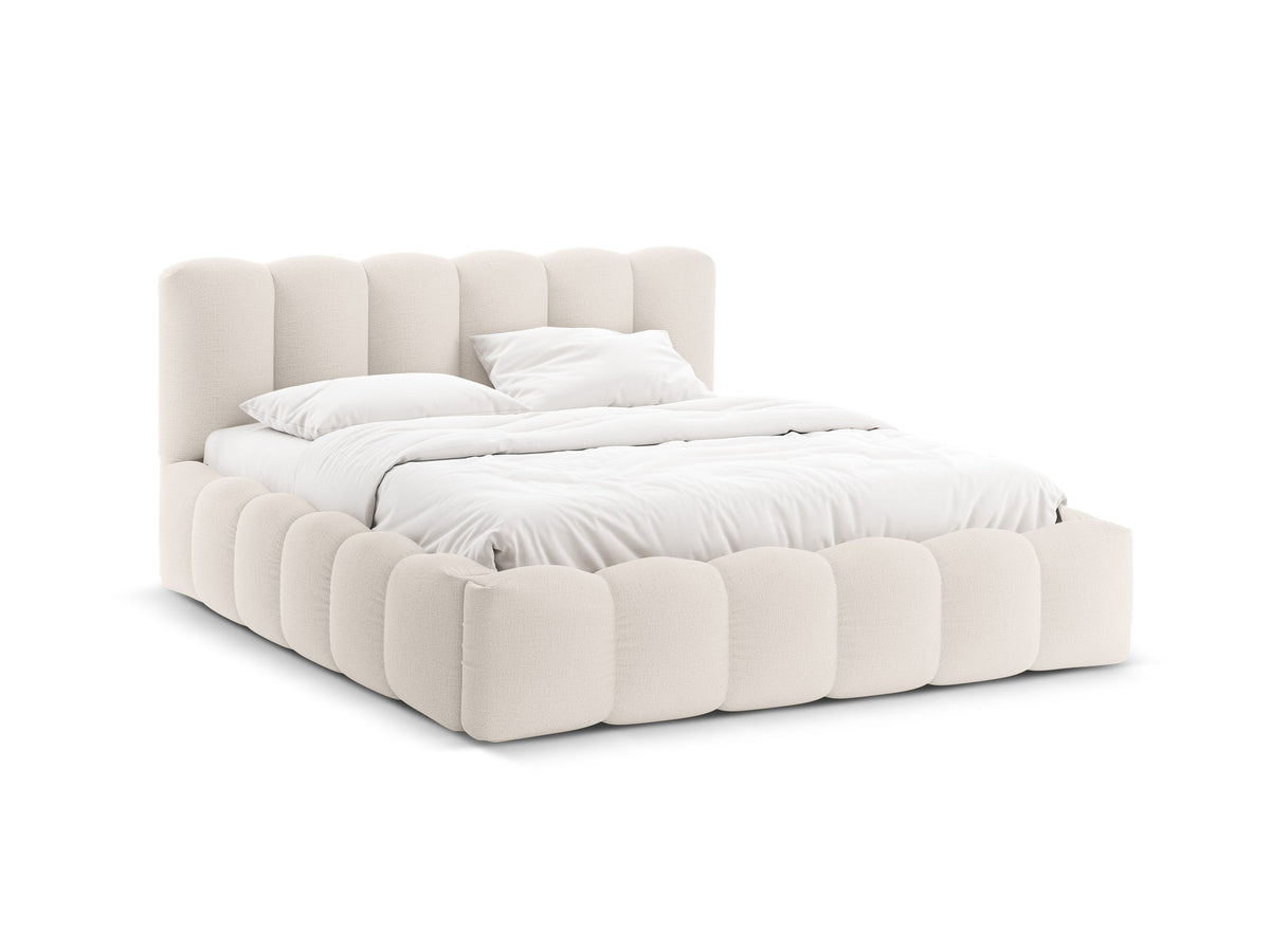 Lupine Bett mit Stauraum und Headboard 160cm in Light Beige-Moly präsentiert im Onlineshop von KAQTU Design AG. Bett ist von Micadoni