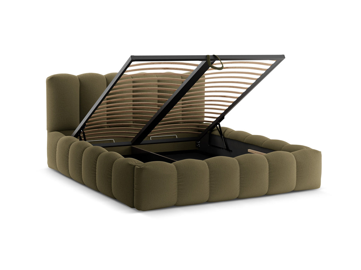 Lupine Bett mit Stauraum und Headboard 160cm in Green-Moly präsentiert im Onlineshop von KAQTU Design AG. Bett ist von Micadoni