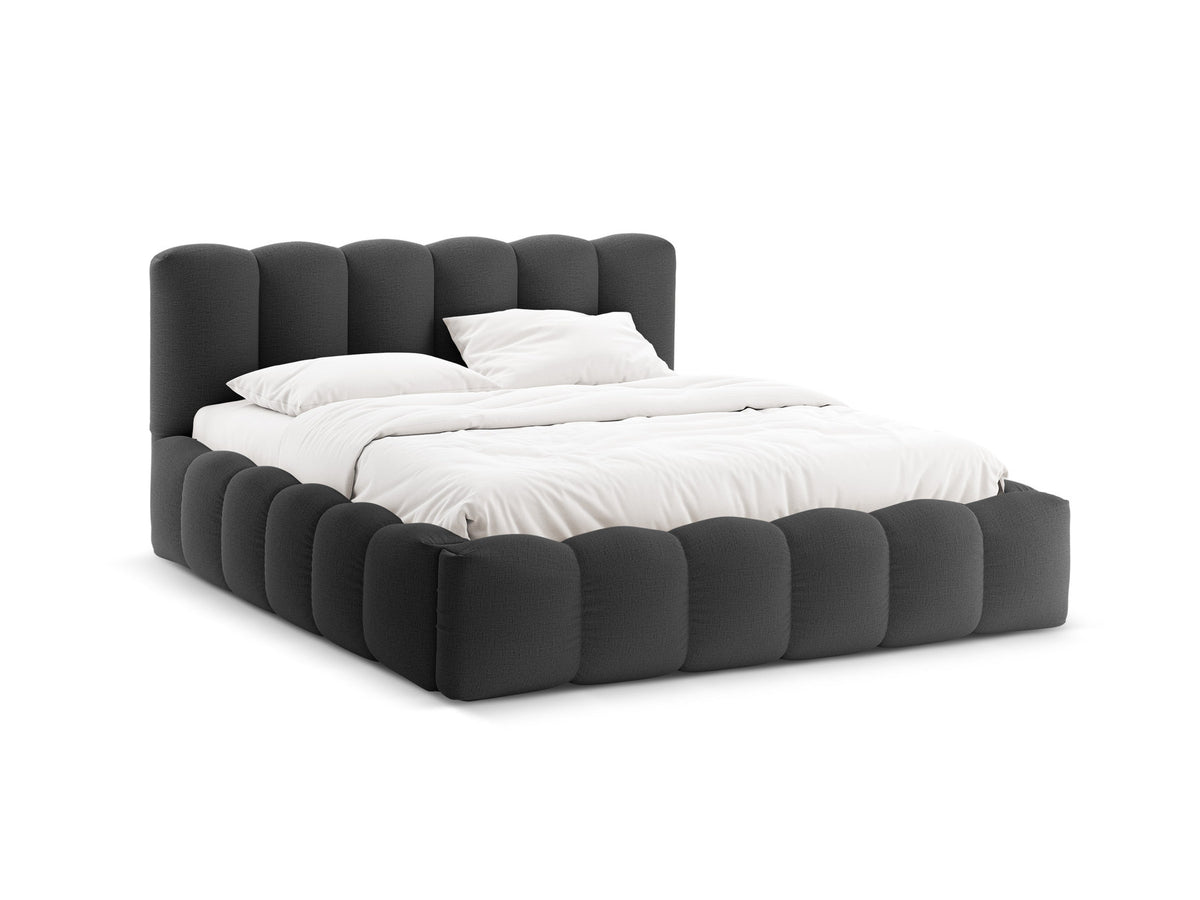 Lupine Bett mit Stauraum und Headboard 160cm in Anthracite-Moly präsentiert im Onlineshop von KAQTU Design AG. Bett ist von Micadoni