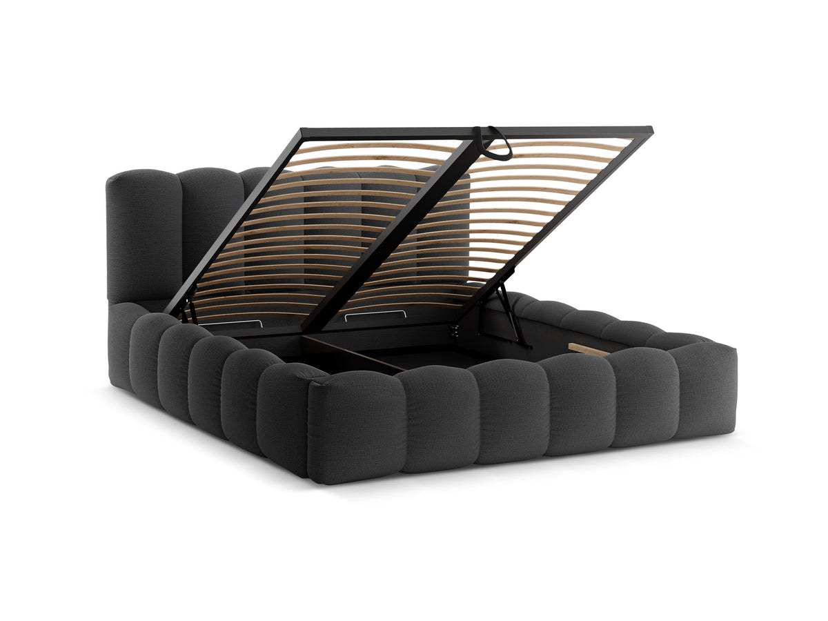 Lupine Bett mit Stauraum und Headboard 160cm in Anthracite-Moly präsentiert im Onlineshop von KAQTU Design AG. Bett ist von Micadoni
