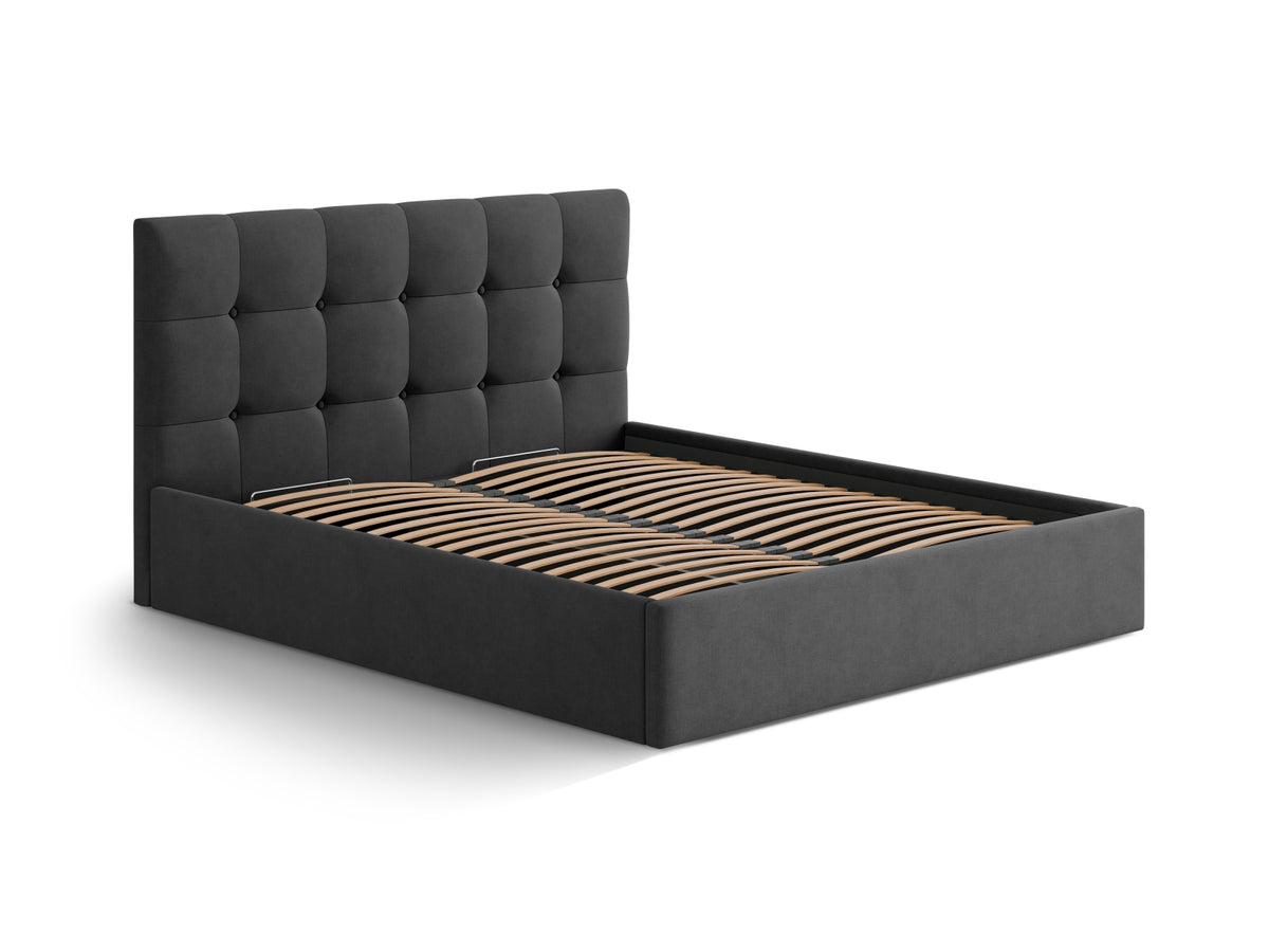 Susan Bett mit Stauraum 160cm in Anthracite-Moly präsentiert im Onlineshop von KAQTU Design AG. Bett ist von Micadoni