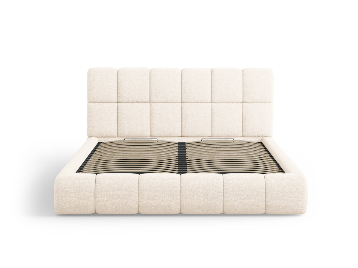 Bellis Bett mit Stauraum und Headboard 160cm in Light Beige-Haga präsentiert im Onlineshop von KAQTU Design AG. Bett ist von Micadoni