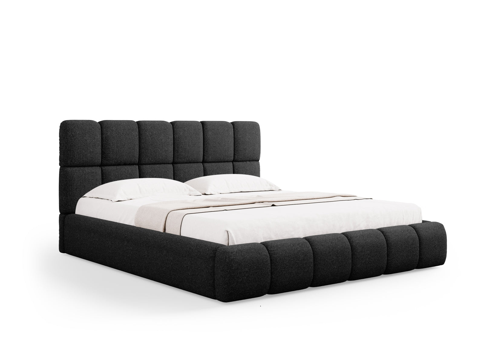 Bellis Bett mit Stauraum und Headboard 180cm in Black präsentiert im Onlineshop von KAQTU Design AG. Bett ist von Micadoni