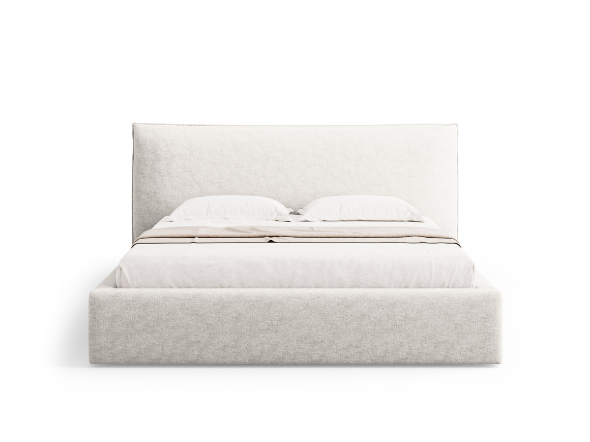 Kaelle Bett mit Stauraum und Headboard 160cm in Light Beige-Perfect Harmony präsentiert im Onlineshop von KAQTU Design AG. Bett ist von Micadoni